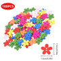 Smatime 100pcs Boutons en Bois Colorés en Forme de Fleur pour Enfants, Bricolage, Vêtement, Artisanat, Décoration, Couture et Br