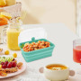 WANDGU Boîte à déjeuner pliable en silicone de 550 ml : 4 boîtes de conservation pliables, boîtes de conservation avec couvercle