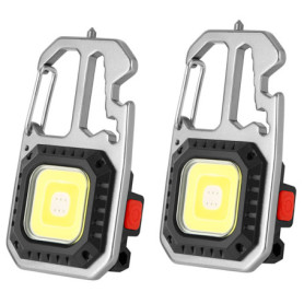 Czemo Mini Lampe de Travail LED Rechargeable 800 Lumens Mini Lampe de Poche, Lampe Porte clé, Lampes d'inspection Étanche Magnét