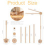 Bearrerp Petit Ours Support mobile pour lit bébé,en bois Cloches de Lit Bébé,support mobile bébé réglable en hauteur en bois, ad