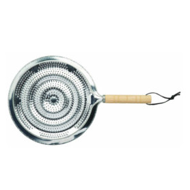 Diffuseur de chaleur KitchenCraft avec poignée en bois, diffuseur de chaleur en acier inoxydable pour casseroles, adapté aux pla