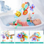 Jouets de Landau, Arche de Voyage pour Poussette,Jouet à emporter avec Support d'activité sensorielle Pliable réglable pour tran