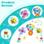 Jouets de Landau, Arche de Voyage pour Poussette,Jouet à emporter avec Support d'activité sensorielle Pliable réglable pour tran