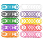 Wenrescry Lot de 100 Anneau reliure, anneaux de classeur en métal de 30 mm - Multicolore - Pour scrapbooking, album photo, album