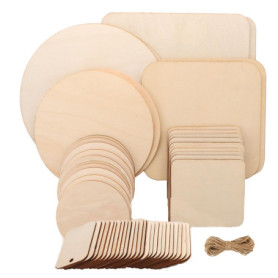 Wenrescry 53 planche bois brut, planches en bois non traitées pour l'artisanat, pour la peinture, les graffitis, la pyrogravure 