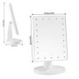 Miroir de Maquillage avec Lumières, Miroirs de Table, Voyage & de Courtoisie à 21 Lumières LED et écran Tactile avec détail 10x,