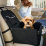 TAMOWA Siege Auto Chien, Siège Auto pour Chien avec Côtés Robustes et Ceinture de Sécurité pour Chien, Siège Voiture Chien pour 