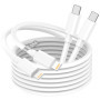 Cable iPhone USB C 2M 2Pack[Certifié MFi],Câble USB C vers Lightning 2M Long Cable Chargeur Rapide iPhone Cable Lightning USB C 