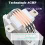 Thermalright AssassinX120 SE ARGB Refroidisseur d'air CPU ventilateur silencieux, AX120, 4 caloducs, TL-C12C-S PWM avec roulemen