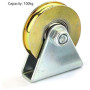 feedal Roulette de 38 mm en acier rigide robuste pour porte de grange coulissante avec support, capacité de travail 100 kg (rain