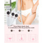Rasoir Electrique Femme,3-In-1 Tondeuse Femme Intime,Epilateur Visage Femme avec Affichage LED de Batterie,Sec et Humide IPX7,po