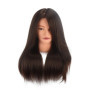 Tête de mannequin 100 % cheveux humains naturels Marron 45,7 cm