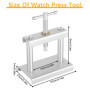 VMUTGA Presse de Boîtier Montre, Outil de Réparation de Montre avec 18 matrices, Presseur de Boîtier De Montre pour La Fermeture