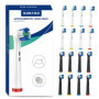 16 Unités Brossette Compatible Électrique Oral B Tête, Brosse à Rechange, Brossettes Électriques Sensitive Clean Dent, Electriqu