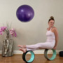 Support Mural en Acier Inoxydable pour Ballon de Yoga et de Stabilité - Rangement Robuste pour Exercices, 32 cm à 86 cm, avec Vi