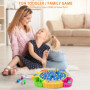 Aischens Jeu de Pêche à la Ligne Enfant, 45 Poissons et 4 Cannes à Pêche, Jeux de Pêche Électriques, Jouet de Pêche Musical avec