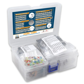 DIYoung 1390pcs Kit de Composants électroniques avec Diodes LED, Résistance de Couche Métallique, Boîtier de Condensateur électr
