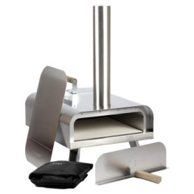 Four à Pizza Extérieur au Feu de Bois ● Conçu en France ● Acier Premium ● Surface de Cuisson XXL ● Flux d'Air Réglable ● Art Cul