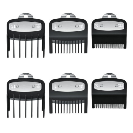 6 Pièces Guide Ensemble Peigne, Sabots tondeuse pour Dégradé, Tondeuse à Cheveux Limite Peigne, Idéal pour une Coupe Précise à D