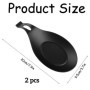 2 Pièces Repose Cuillère en Silicone, Porte Cuillère de Cuisine, Repose Cuillère à Chaleur de Cuisine, Pose Ustensile, Silicone 