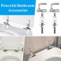 NAROSEBE Attaches Charnière Abattant WC Kit de Fixation Abattant Wc Toilette Siège en Acier Inoxydable avec Vis Kit Fixations Re