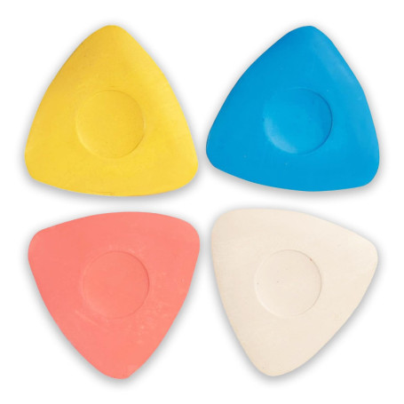 Jinpojun 4 Pièces Craie Couture, Crayon Couture de Couleur, Crayon Couture Tissu Effacable pour Couture, Matelassage, Bricolage,