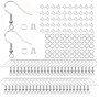 JIEYUCHU Crochets de Boucle d'oreille, 50 Pièces Lot de Crochet pour Boucles d'oreilles en Argent 925, DIY Fil d'oreille Crochet