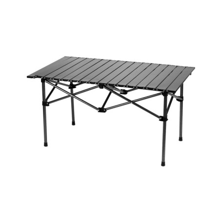 QWORK® Table Pliante, Table Pliante Camping, 95 * 55 * 50cm, Noir, pour Barbecue, Voyage, Pêche, Pique-Nique