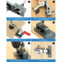 QWORK® Gabarit de charnière 35mm, gabarit de perçage pour charnières invisible, localisateur de guide de perçage