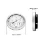 QWORK® 3 en 1 Station Météo Analogique en INOX, Baromètre, Thermomètre et Hygromètre pour Intérieur/Extérieur, Diamètre 14 cm