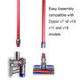 LRFDRESS Tube d'extension réglable pour aspirateur sans fil Dyson V7 V8 V10 V11 V15 (1 tube d'extension rouge)
