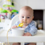 Support pour ustensiles de bébé avec sangle pour chaise haute - Aide à l'alimentation pour garder la cuillère à portée de main e