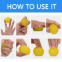 3 Pièces Silicone poignée balle, Anti-Stress Balle, Balle Reeducation Main, Personnes âgées Réadaptation Balles de Résistance Ba