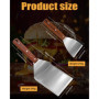 Kureny Set de spatules à Barbecue en Acier Inoxydable,spatule plancha,avec Un Grand Retourneur de Grillades et Un Écraseur à Bur