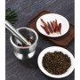 304 Mortier Pilon Cuisine avec Pinceau, Cuillère et Couvercle en Silicone, Moulin à épices de Qualité Supérieure, Broyeur et bol