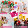 TIDEVAN 400W Pompe à Ballons électrique,Portable Double buse Gonfleur,Pompe à Air électrique Ballon Gonfleur Ballon Electrique L