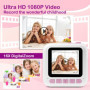 Etpark Appareil Photo Instantané, Appareil Photo Enfant Cadeau pour Filles de 4-12 Ans avec Papier d'impression & Carte 32G, Cam