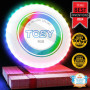 TOSY Disque Volant 16 Millions de Couleurs RVB ou 36 LED, Lumineux, Modes Intelligents, Auto on/Off, Rechargeable, Anniversaire,