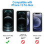 JETech Protection d'Écran pour iPhone 12 Pro Max 6,7 Pouces, Film en Verre Trempé, Lot de 3