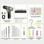 WORKPRO Perceuse Visseuse Sans Fil 8V, Visseuse Devisseuse Sans Fil Gris Vert, Accessoires 53 Pièces, avec Mandrin 10mm, LED Lum