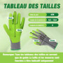WORKPRO Gants Jardinage, 6 Paires Gant Jardin Respirants et Antidérapants, Gants de Travail Polyvalents pour Jardinage, Bricolag