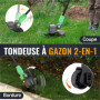 WORKPROX Coupe Bordures sans Fil 20V avec Batterie 4,0Ah, Tête Pivotante à 90°, Tondeuse Coupe-Bordures 2-en-1 Outil de Jardin, 