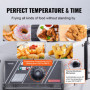 VEVOR Friteuse Électrique Commerciale 20 L Contenant 12 L de l'Huile 5000 W 2 Cuves Friteuse à Huile en Inox 2 Paniers à Frire C
