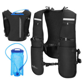 MoKo Running Hydration Vest, Sac à Dos de Course à Pied léger avec vessie d'eau de 1,5L, Sac à Dos de Course à Pied Ajustable et