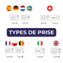 Zenitech - Lot de 2 prises 10A 2P+T télécommandées avec télécommande - Blanc