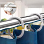PARENCE.- Lot de 30 Anneaux de Rideau de Douche - Crochet de Rideau en Forme de C - Plastique de Qualité, Blanc - 30 Pièces