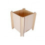 LOOLIPO - CACHE-POTS À CONSTRUIRE EN BOIS - 1 cache-pot - 10 x 10 x 12 cm - Supports à personnaliser - Supports en bois - Loisir