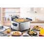 SENYA Friteuse électrique cuve amovible inox 5L, grande capacité, 3 paniers amovibles, 2000W, Family Fryer, SYCK-DF009, Argent