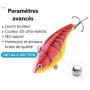 Lot de 3 Leurres Lipless Vibration - 6,8cm 18,5g - Couleurs Réalistes pour Pêche Carnassier : Brochet, Perche, Sandre, Truite - 