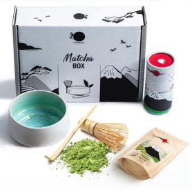 ORIGEENS MATCHA KIT avec Fouet matcha, Bol Matcha, Thé Matcha BIO Japonais | Bol Artisanal du Portugal | Coffret cadeau